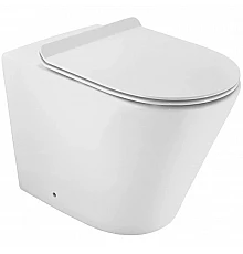 Приставной безободковый унитаз с сиденьем микролифт Jaquar Opal OPS-WHT-15955NUF