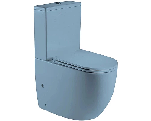 Купить Унитаз-компакт безободковый с сиденьем микролифт WeltWasser Merzbach 001MT-BU в магазине сантехники Santeh-Crystal.ru