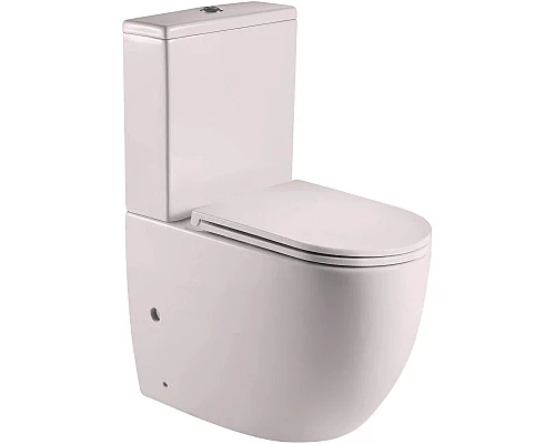 Купить Унитаз-компакт безободковый с сиденьем микролифт WeltWasser Merzbach 001MT-PK в магазине сантехники Santeh-Crystal.ru