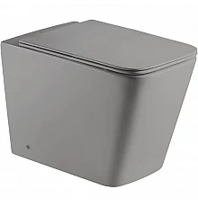 Приставной безободковый унитаз с сиденьем микролифт WeltWasser Gelbach 002MT-GR