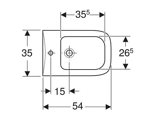 Приобрести Подвесное биде Geberit Renova Plan 232150000 в магазине сантехники Santeh-Crystal.ru