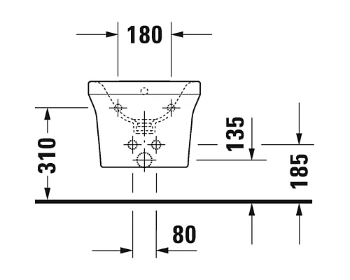 Купить Подвесное биде Duravit P3 Comforts 2268150000 в магазине сантехники Santeh-Crystal.ru