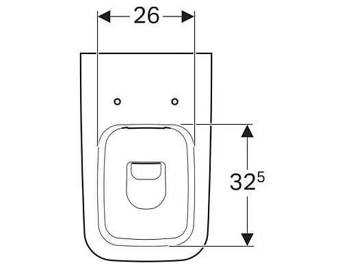 Приобрести Приставной безободковый унитаз Geberit iCon Square 211910000 в магазине сантехники Santeh-Crystal.ru