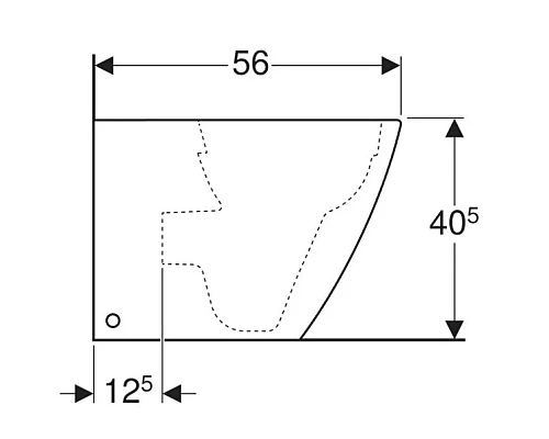Приобрести Приставной безободковый унитаз Geberit iCon Square 211910000 в магазине сантехники Santeh-Crystal.ru