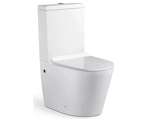 Купить Унитаз-компакт безободковый с сиденьем микролифт Timo Inari TK-501 в магазине сантехники Santeh-Crystal.ru