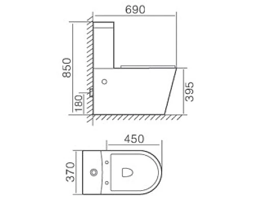 Купить Унитаз-компакт безободковый с сиденьем микролифт Timo Inari TK-501 в магазине сантехники Santeh-Crystal.ru