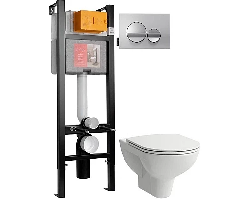 Заказать Комплект подвесной унитаз Laufen Pro 8.2095.0.000.000.1 + 8.9896.6.000.000.1 + система инсталляции Jacob Delafon E33131RU-NF + E20859-CP-MTC в магазине сантехники Santeh-Crystal.ru