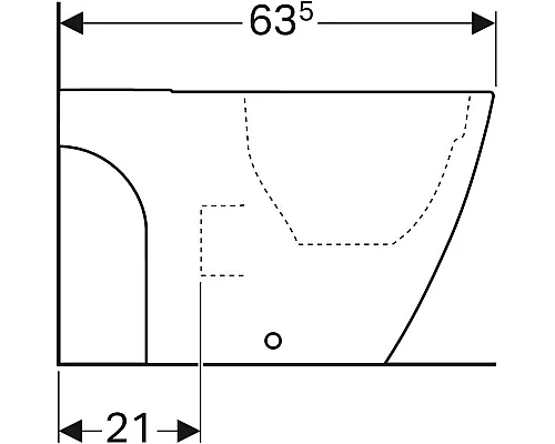 Купить Чаша напольного безободкового унитаза Geberit iCon 200460000 в магазине сантехники Santeh-Crystal.ru