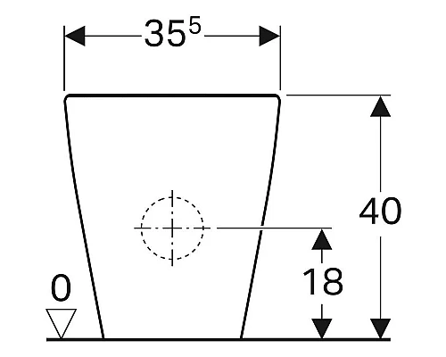 Купить Чаша напольного безободкового унитаза Geberit iCon 200460000 в магазине сантехники Santeh-Crystal.ru