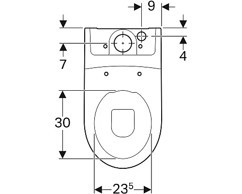 Купить Чаша напольного безободкового унитаза Geberit iCon 200460000 в магазине сантехники Santeh-Crystal.ru