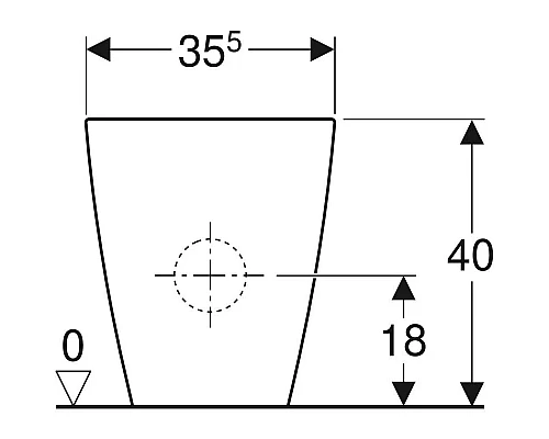 Купить Чаша напольного унитаза Geberit iCon Square 200920000 в магазине сантехники Santeh-Crystal.ru