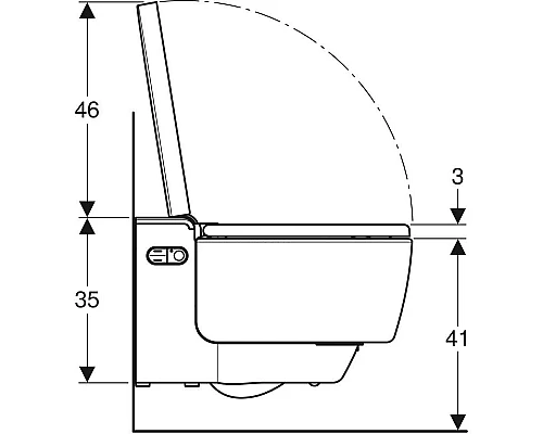 Купить Подвесной безободковый унитаз с функцией биде Geberit AquaClean Mera Classic 146.204.21.1 в магазине сантехники Santeh-Crystal.ru