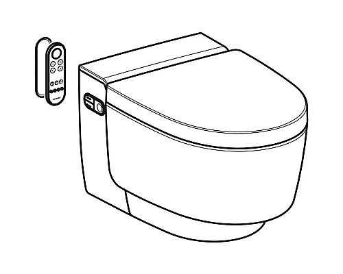 Купить Подвесной безободковый унитаз с функцией биде Geberit AquaClean Mera Classic 146.204.21.1 в магазине сантехники Santeh-Crystal.ru