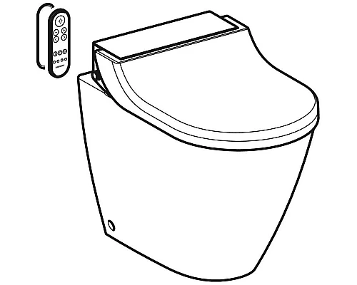 Купить Приставной безободковый унитаз с функцией биде Geberit AquaClean Tuma Comfort 146.310.SJ.1 в магазине сантехники Santeh-Crystal.ru