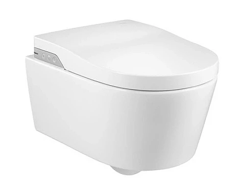 Купить Подвесной безободковый унитаз с функцией биде Roca Inspira In-Wash 803060001 в магазине сантехники Santeh-Crystal.ru