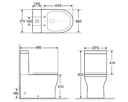 Приобрести Чаша напольного безободкового унитаза BelBagno Ancona BB1224CPR-P в магазине сантехники Santeh-Crystal.ru