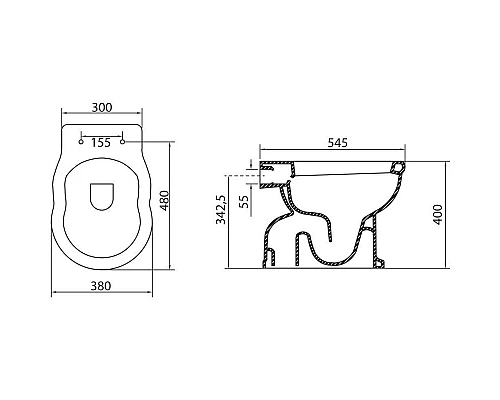 Купить Приставной унитаз BelBagno Boheme BB115CBS в магазине сантехники Santeh-Crystal.ru