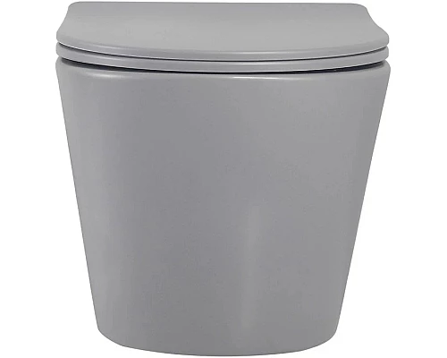 Заказать Подвесной безободковый унитаз с сиденьем микролифт Abber Bequem AC1102MG в магазине сантехники Santeh-Crystal.ru