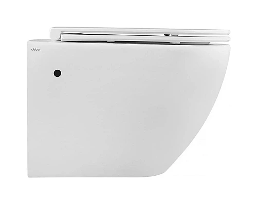 Заказать Подвесной безободковый унитаз с сиденьем микролифт Abber Bequem AC1103 в магазине сантехники Santeh-Crystal.ru