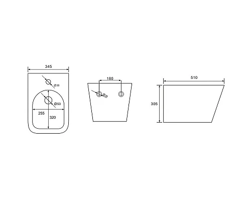 Заказать Подвесное биде Abber Rechteck AC1250 в магазине сантехники Santeh-Crystal.ru