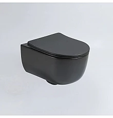 Подвесной безободковый унитаз с сиденьем микролифт Vincea Evo VT1-34SMB