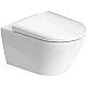 Купить Подвесной безободковый унитаз с сиденьем микролифт Duravit D-Neo 45770900A1 в магазине сантехники Santeh-Crystal.ru
