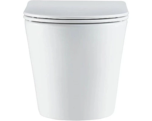 Приобрести Подвесной безободковый унитаз с сиденьем микролифт Vincea Piatti VT1-11T в магазине сантехники Santeh-Crystal.ru