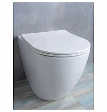 Приставной безободковый унитаз с сиденьем микролифт GID TRS-269