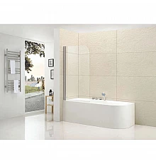 Шторка для ванны Cezares Eco 80 см текстурное стекло ECO-V-1-80/140-P-Cr-L