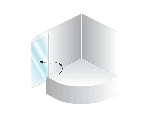 Заказать Шторка для ванны 110 см Kolpa San Quat TP 108 матовое в магазине сантехники Santeh-Crystal.ru