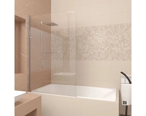 Приобрести Шторка для ванны 100 см Veconi Palau PL83-100-01-19C2 прозрачное в магазине сантехники Santeh-Crystal.ru