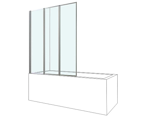 Приобрести Шторка для ванны 90 см Berges City 062010 прозрачное в магазине сантехники Santeh-Crystal.ru