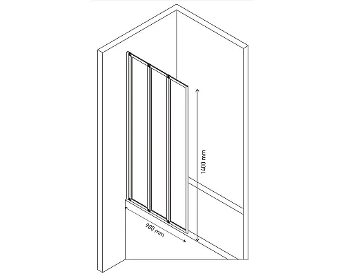 Заказать Шторка для ванны 100 см Berges City 062011 прозрачное в магазине сантехники Santeh-Crystal.ru