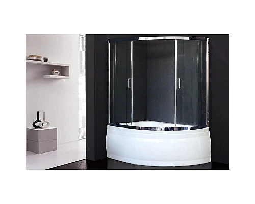 Купить Шторка для ванны 140 см Royal Bath RB140ALP-T-CH прозрачное в магазине сантехники Santeh-Crystal.ru