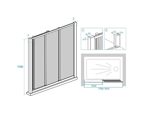 Купить Шторка для ванны 180 см RGW SC-41 Screens 04114118-11 прозрачное в магазине сантехники Santeh-Crystal.ru