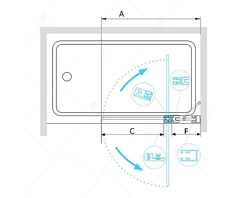 Заказать Шторка для ванны 110 см RGW SC-03 Screens 03110311-11 прозрачное в магазине сантехники Santeh-Crystal.ru
