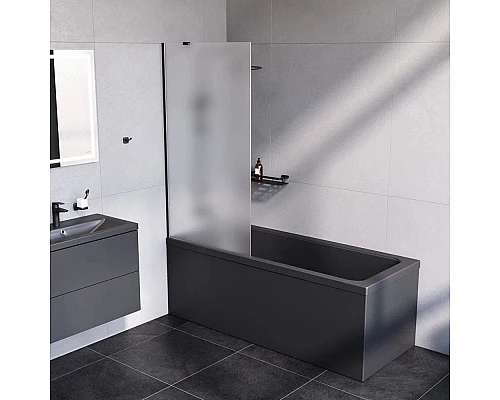 Купить Шторка для ванны 80 см Am.Pm Gem W90BS-080-140BM матовое в магазине сантехники Santeh-Crystal.ru