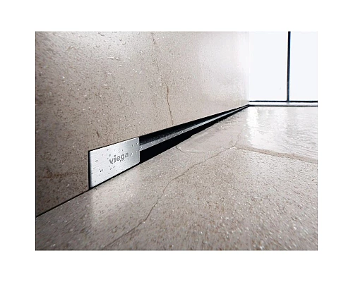 Купить Дизайн-вставка для душевого лотка 300-1200 мм модель 4967.30 матовый хром Viega Advantix Vario 736569 в магазине сантехники Santeh-Crystal.ru