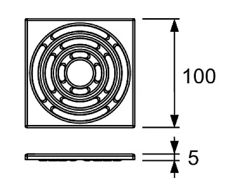 Приобрести Декоративная решетка 100×100 мм TECE TECEdrainpoint S хром 3665002 в магазине сантехники Santeh-Crystal.ru