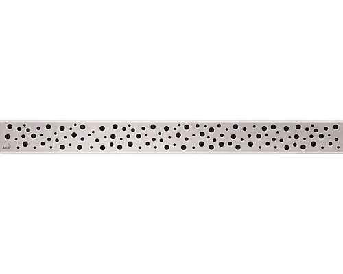 Приобрести Декоративная решетка 1144 мм AlcaPlast Buble нержавеющая сталь BUBLE-1150M в магазине сантехники Santeh-Crystal.ru