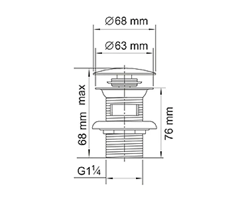 Заказать Донный клапан Push-up WasserKRAFT Isar A047 в магазине сантехники Santeh-Crystal.ru