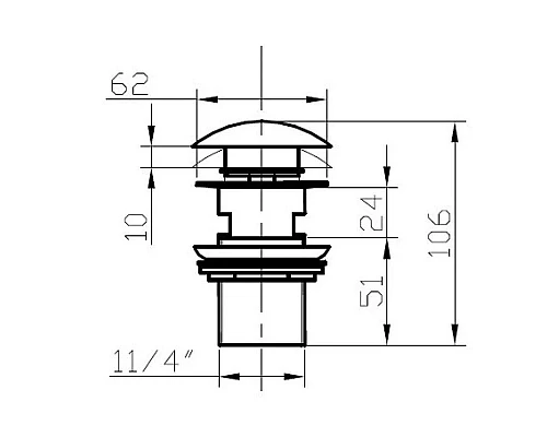 Заказать Донный клапан Bronze De Luxe 21984/1 в магазине сантехники Santeh-Crystal.ru