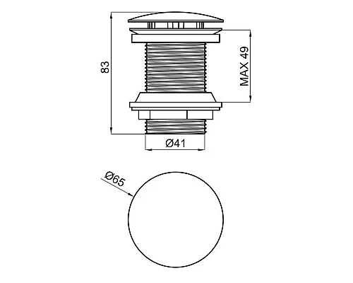 Купить Выпуск без перелива Noken N299606001 в магазине сантехники Santeh-Crystal.ru