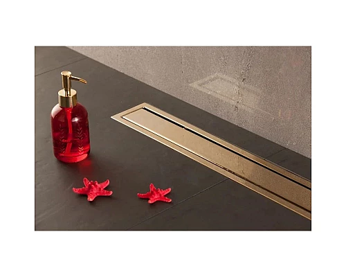 Заказать Душевой канал 450 мм 2 в 1 с основой под плитку Pestan Confluo Premium Gold Line 13100051 в магазине сантехники Santeh-Crystal.ru