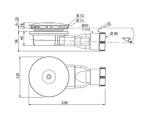 Купить Сифон для поддона Ø 85 мм Good Door сЛ00002(сЛ00138) в магазине сантехники Santeh-Crystal.ru