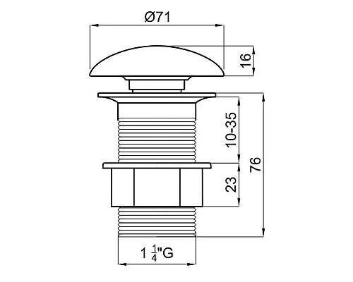 Приобрести Донный клапан Noken Slender Caliza Concrete N359323150 в магазине сантехники Santeh-Crystal.ru