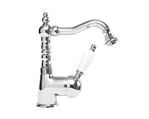 Приобрести Смеситель для биде хром, ручка белая Cezares Elite ELITE-BSM2-01-Bi в магазине сантехники Santeh-Crystal.ru