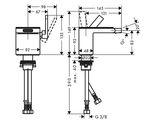 Приобрести Смеситель для биде с донным клапаном Axor MyEdition 47210600 в магазине сантехники Santeh-Crystal.ru