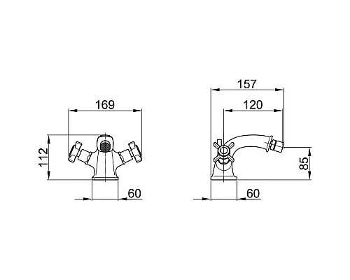 Заказать Смеситель для биде Migliore Korona 28497 в магазине сантехники Santeh-Crystal.ru
