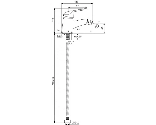 Заказать Смеситель для биде Vidima Сева Луп BA014AA в магазине сантехники Santeh-Crystal.ru
